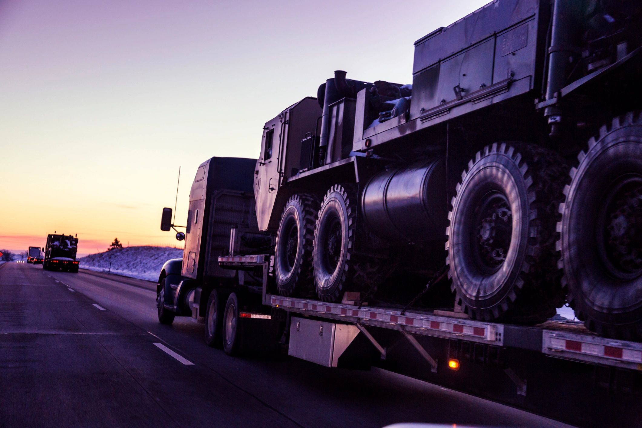 modern logistics transport fleet