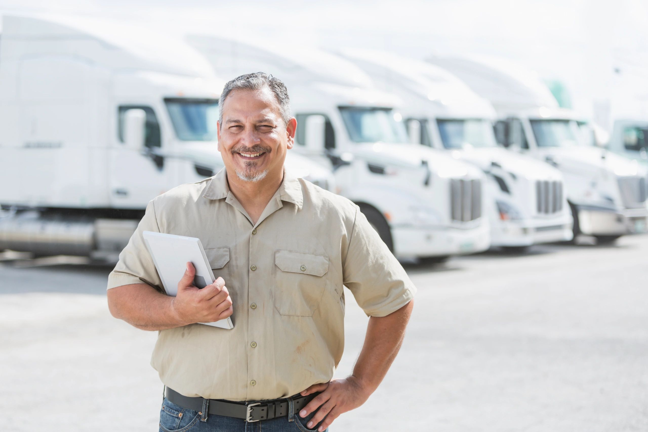 logistics transport fleet trucks warehouse